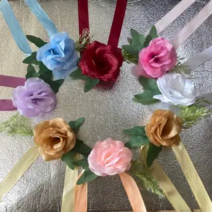 Gelang Bunga Tangan Bridesmaid Korsase Pengiring Pengantin Hand Corsage Bridesmaid