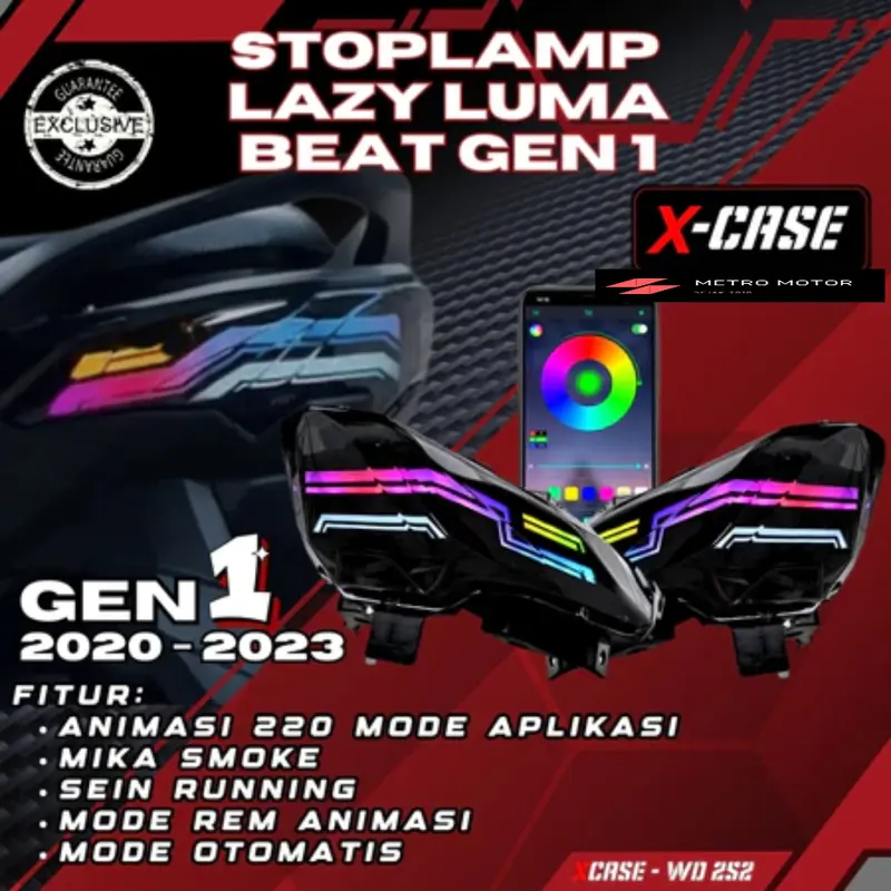 Lampu Stop Beat Deluxe Lazy RGB Connect HP 200++ Click Mode Include Socket PNP 3in1 Plus Sein Beat 2020-2023 4