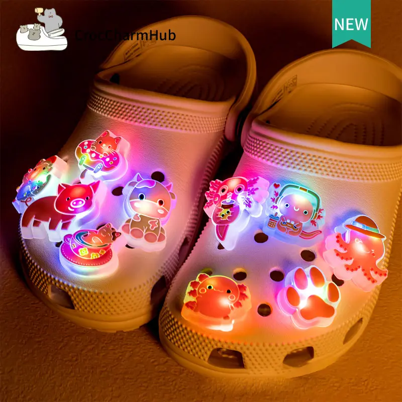 Charm Jibbit Guốc Thời Trang, Thiết Kế Sáng Tạo, Hoạt Hình Dễ Thương, Họa Tiết Đầy Màu Sắc, Thích Hợp Cho Giày Tự Làm, Khóa / Charm Giày / Nút Clog