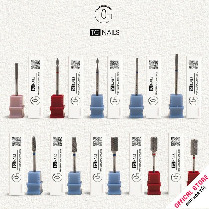  Đầu mài nail TG chất liệu cacbua vonfram độ bền cực cao chuyên phá gel tạo phom tạo độ mịn cho bề mặt móng 