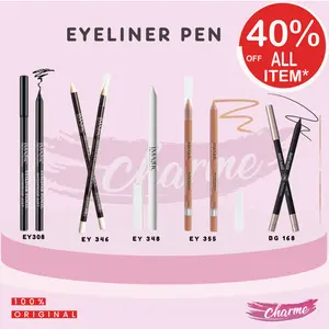 Charme Eyeliner Pencil EY308 EY346 BG168 EY355 Waterproof Lasting KAJAL Liquid Fast Dry Natural Long-lasting Easy to Wear 2.5g Full Size Original Ready Stock