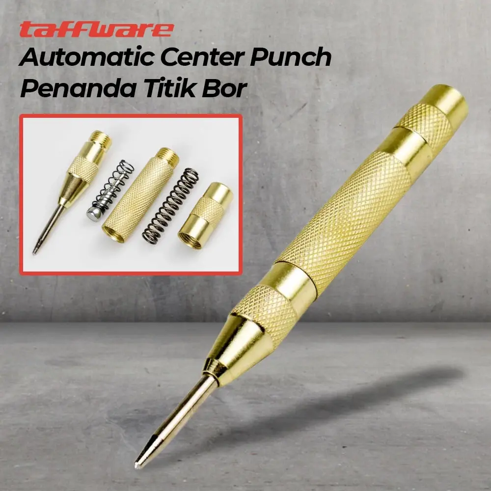 Alat Penanda Titik Bor 130mm Bahan Baja Tahan Lama - Automatic Center Punch