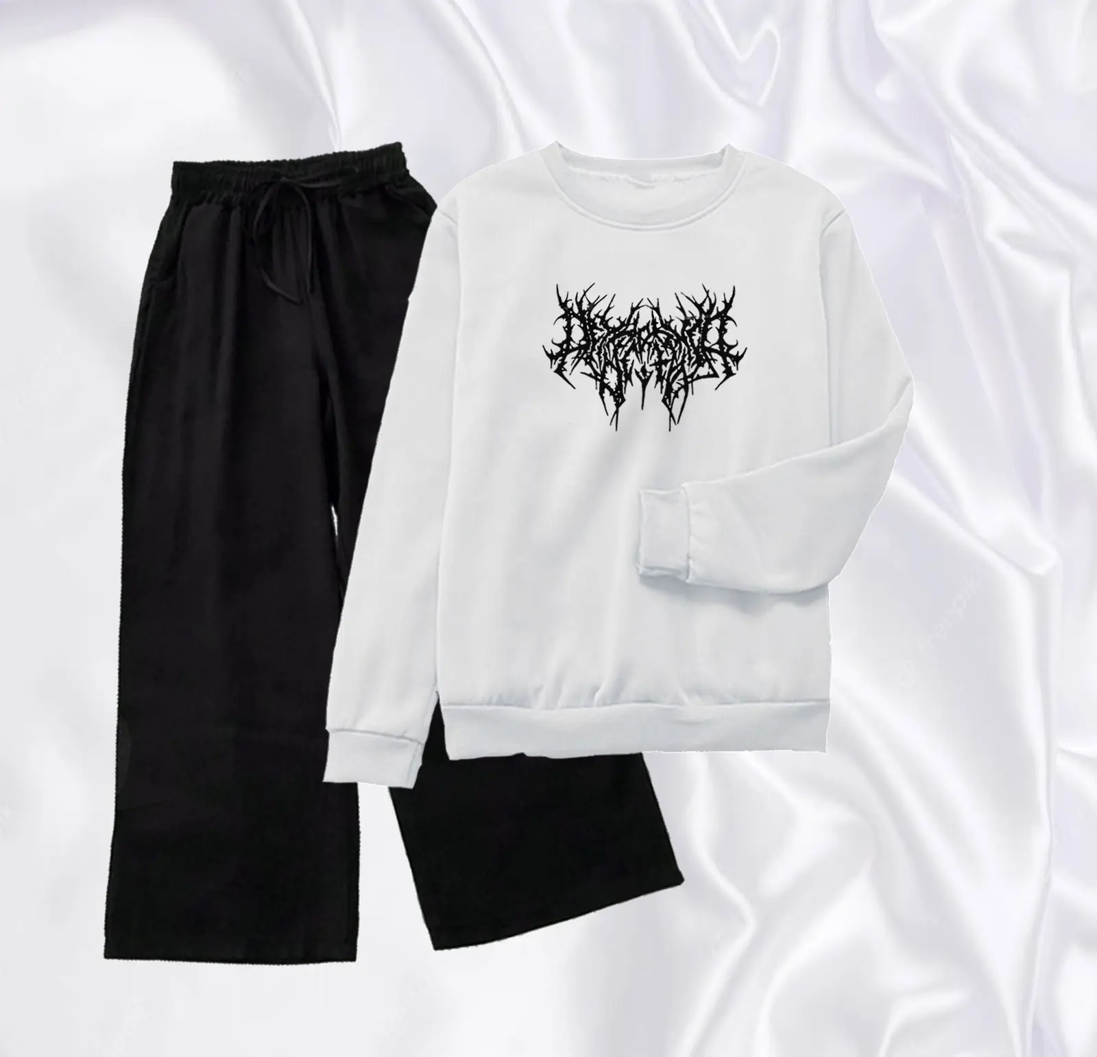 Setelan Oblong Lengan Panjang Celana Kulot Anak Remaja 9-16Tahun Baju Fashion Pakaian