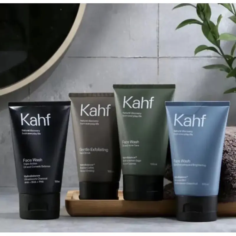 KAHF Men Face Wash | Triple Protection Sunscreen Moisturizer | bright , oil acne ,anti jerawat, muka berminyak , mencerahkan