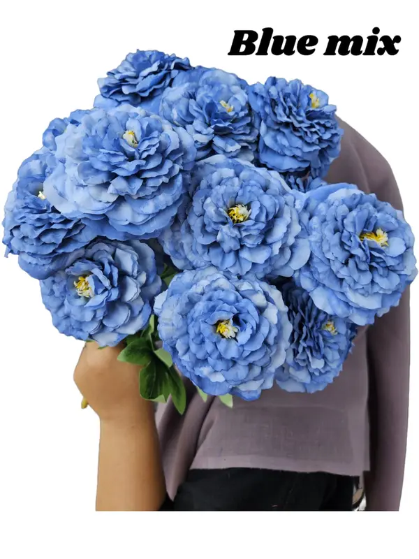 Bunga Artficial Dekorasi Peony Sutra 7 cabang 2