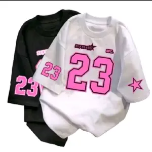 Kaos  dewasa /anak /couple /keluarga/pasangan T-shirt No 23 VERSI KE 1 Oversize  Warna Pink  Atasan Motif Baju Jersey Olahraga Nomor Angka 23 keren unisex pria wanita