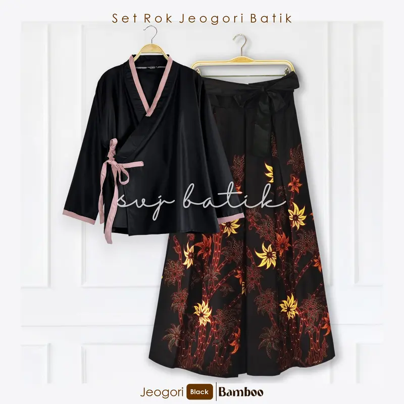 [SET] HANBOK SETELAN BATIK HYUN & ROK JARIK ATASAN WANITA KATUN SOLO TERBARU SET BATIK WANITA Karet Lembut 0