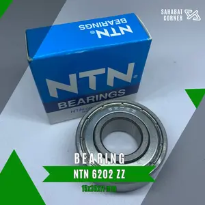 Bearing NTN 6202 ZZ Japan Bering Tutup Besi Dua Sisi Laher Klaher Diameter 15x35x11 mm Motorcycle