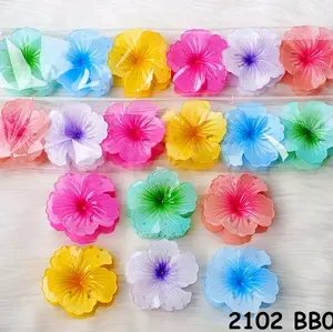 1LUSIN JEDAI BUNGA SEPATU UKURAN 8CM BESAR HARGA GROSIR TERMURAH ISI 6PCS ATAU 12PCS Warna Cerah 2102 BBQ