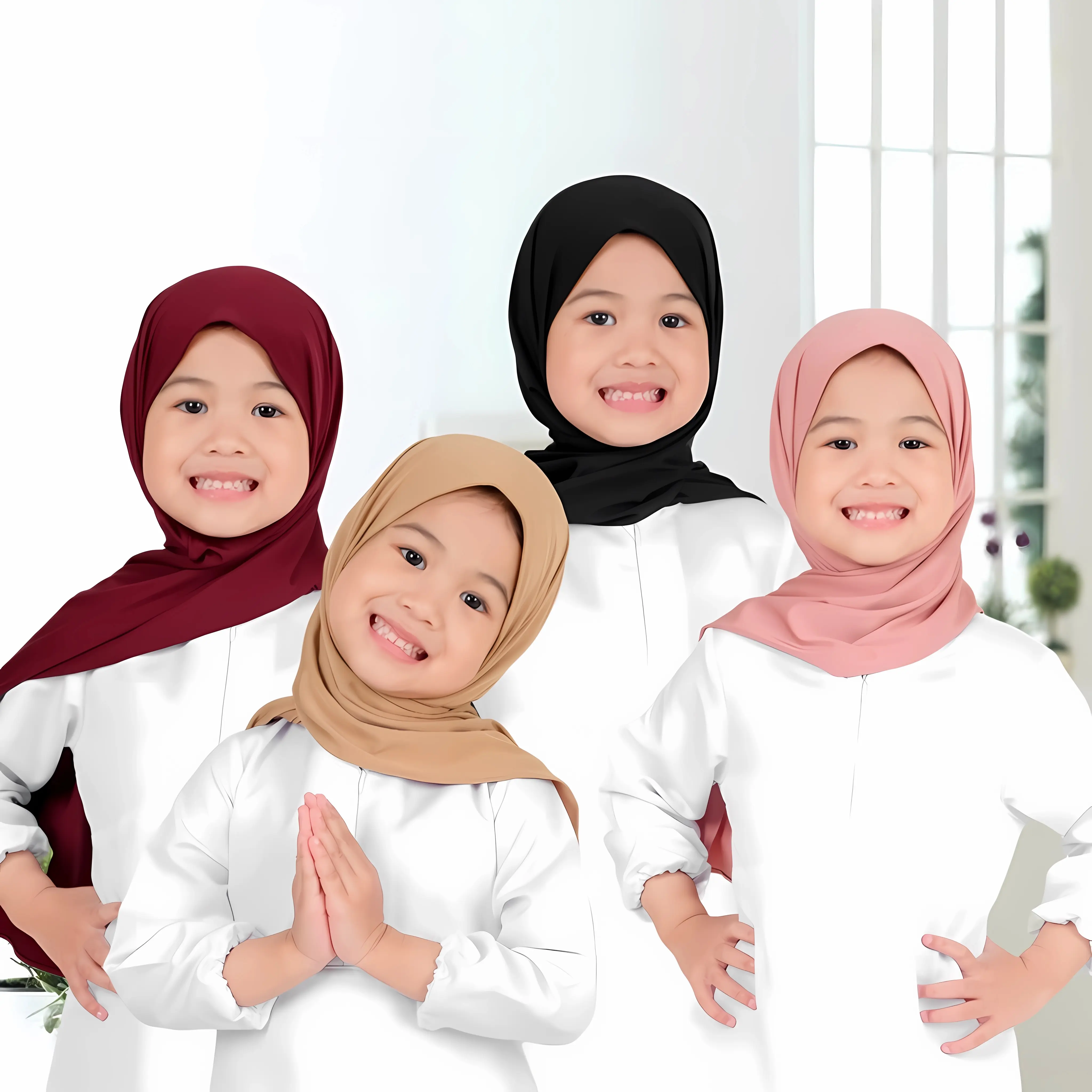 Pashmina Instan Anak Jersey 4-8 Tahun Jilbab Nyaman