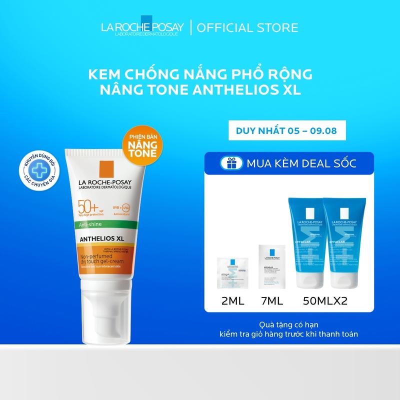 [Phiên Bản Nâng Tone] Kem chống nắng La Roche-Posay nâng tone cho da dầu giúp bảo vệ da toàn diện và kiềm dầu đến 12 giờ Anthelios XL SPF 50+, PA++++