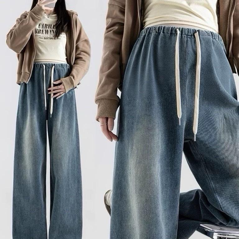   MAMI  deal quần bầu tri ân mở bán quần bầu ống suông quần jeans bầu ống rộng quần bò bầu QCCC chun rút thông minh 