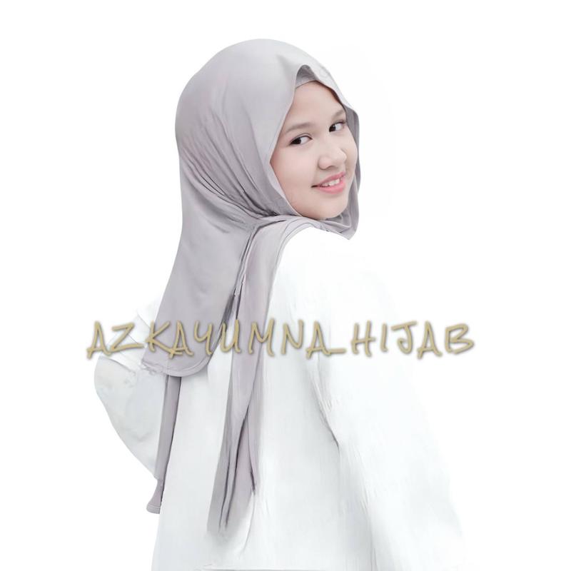 Pashmina Instan Oval Kaos Rayon Anak - Ukuran 150cm x 60cm - Nyaman dan Adem - Kerudung, Cantik, Muslim Jilbab 6