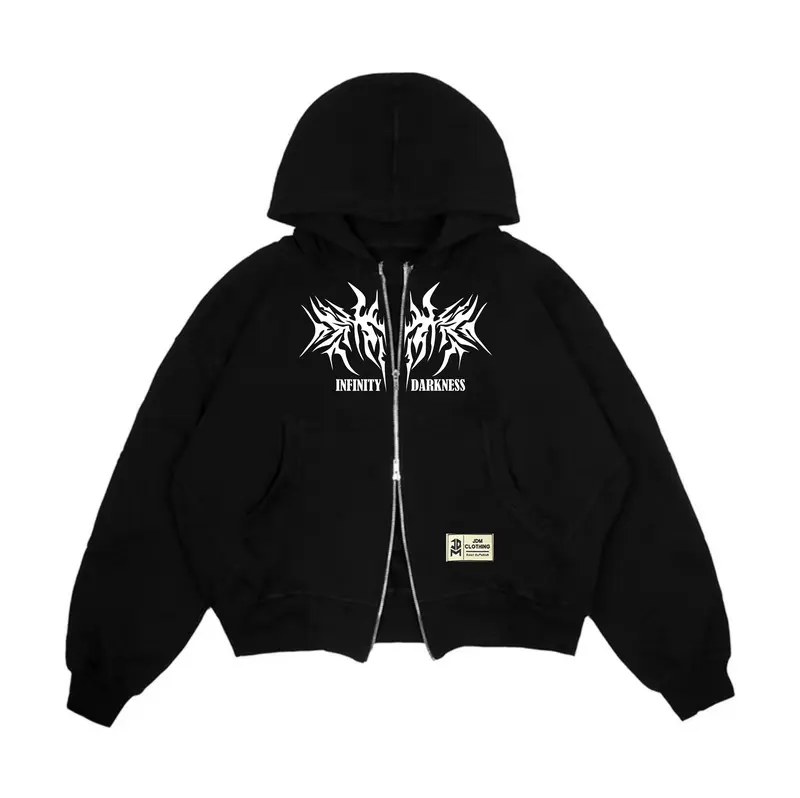 JDMCO - Boxy Zipper Hoodie Fleece 280 Gsm Double Kepala Zipper Unisex 5