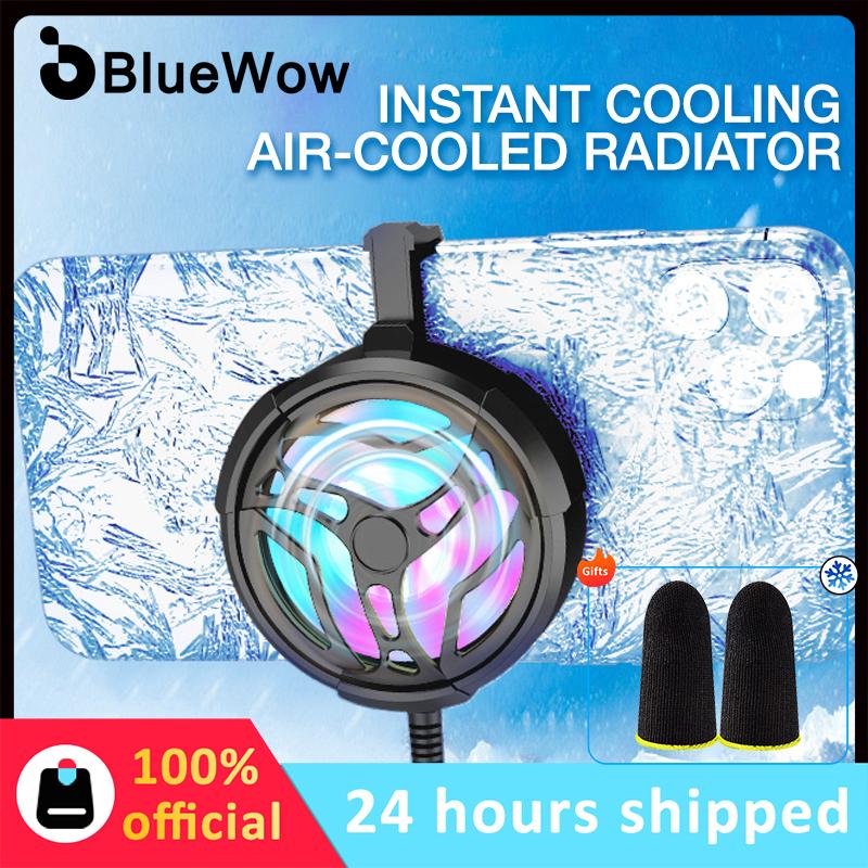 BlueWow Quạt làm mát điện thoại di động Quạt làm mát có thể sạc lại Bộ tản nhiệt điện thoại di động để chơi trò chơi Xem video, Tương thích với điện thoại thông