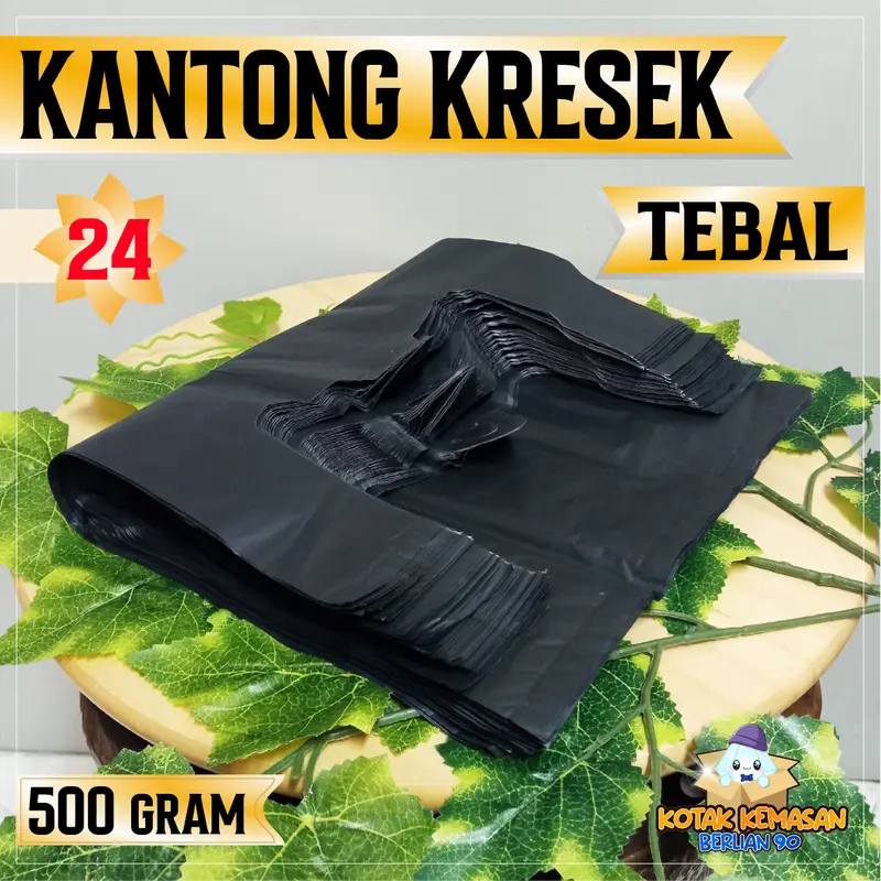 Isi 500 Gram Kantong Kresek Hitam Jumbo uk 50 kantong plastik kresek tebal hitam 3