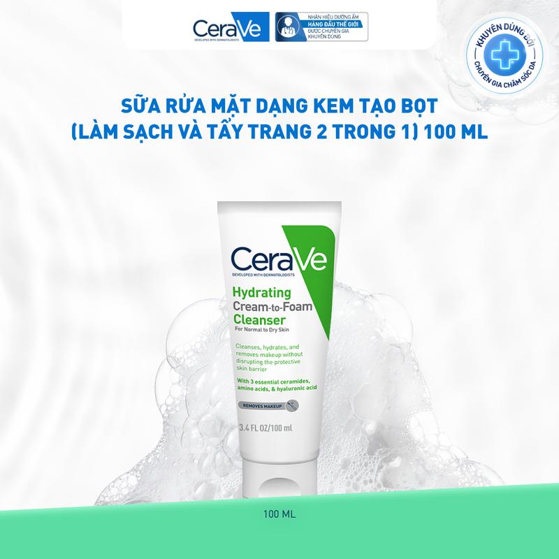 Sữa rửa mặt dạng kem tạo bọt Hydrating Cream-to-Foam C