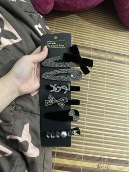 Product Review of Set 6 kẹp tóc Nhung đính đá sang chảnh cho các bạn nữ from h**n 0