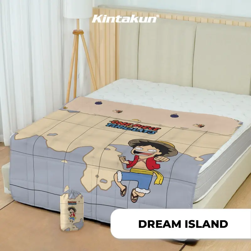 Kintakun One Piece Tahilalats Selimut Travel 150 x 200 cm Selimut Karakter Pirate Bloom Dream Island Blue Horizons 1
