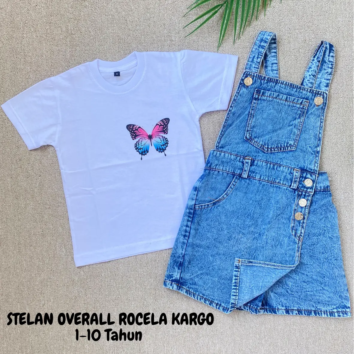 SETELAN OVERALL ROCELA JEANS ANAK 1-10 TAHUN