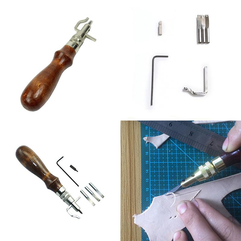 Product Introduction of 7 in 1 Multipurpose Leather Craft Tool Sew&Crease Leather Edge Beveler Tool Set 19