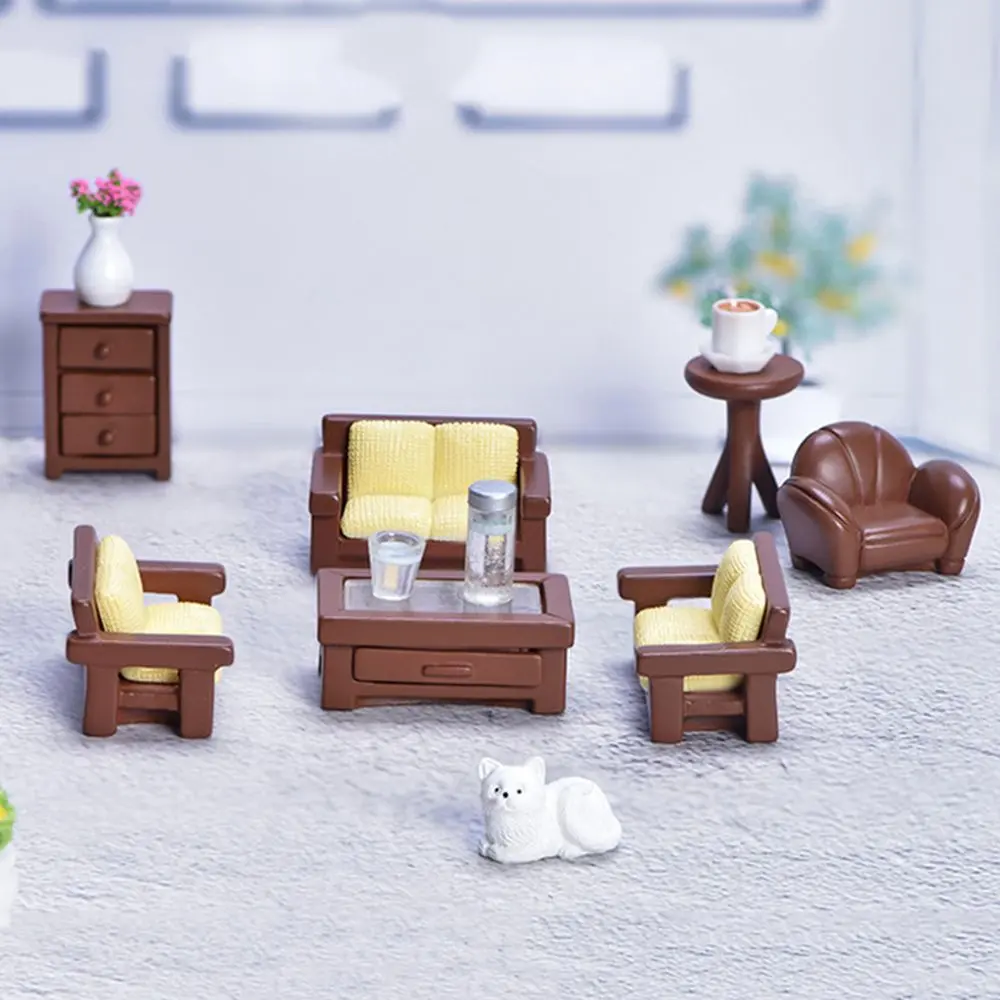 1 PC Gift Fairy Garden Snow Globe Scene Model Bed Sofa Chair Dolls Accessories Dollhouse Miniature Furniture