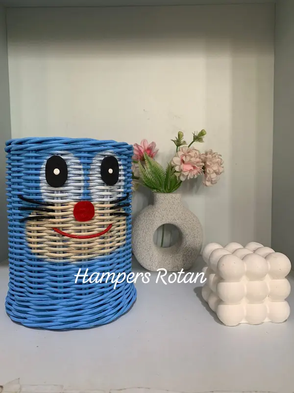 Rotan Karakter Tempat Sendok Garpu/ Tempat Pensil/ Tempat Brush/ Rotan Hampers Souvenir 5