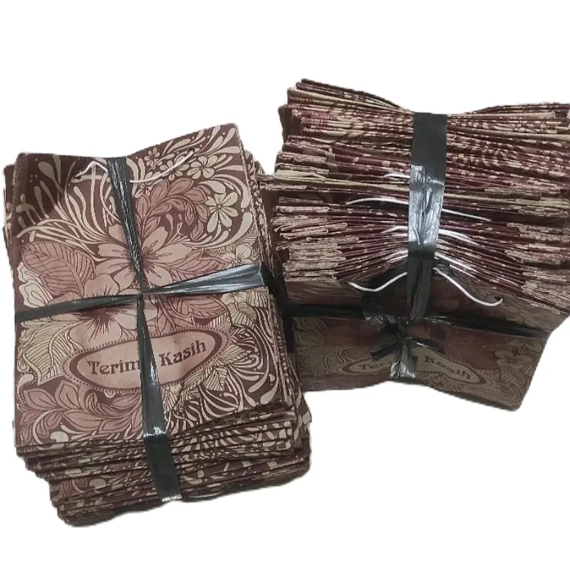 paper bag sovenir khajatan ukuran 17x21x5 per 100pcs model batik random 0