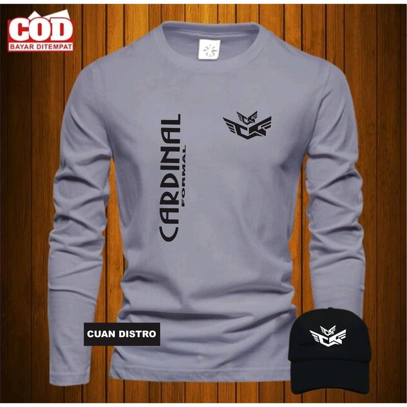 BONUS TOPI Terbaru ! HarapanStore Jaya Kaos Distro Lengan panjang Pria Wanita Terbaru Kaos Distro Pria Free Topi Cardinal Formal Tegak Kirka Terbaru Print Black 100% Catoon Combed 24s - Premium Quality 3