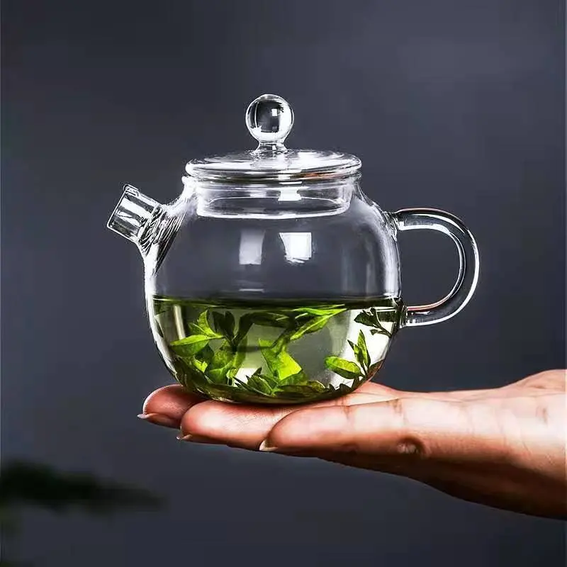 Ấm Trà, Thủy Tinh Borosilicate Cao, Dung Tích Nhỏ 150ml, Thiết Kế Bánh Xe Khổng Lồ