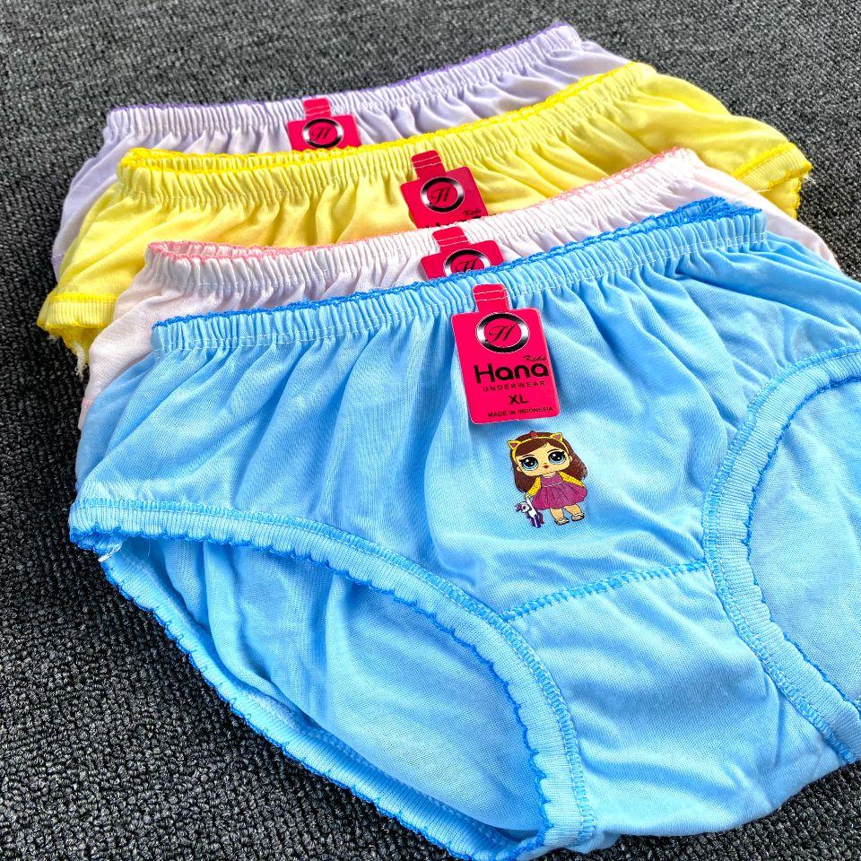 Promo 6 Pcs Celana Dalam Anak Perempuan Bahan Katun Motif Karakter Lucu CD Anak Cewek Usia 3 s/d 9 Tahun fashion motif