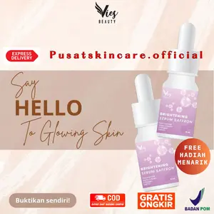 SERUM SAFRON BY VIES KEMASAN BARU BPOM Cewek Mencerahkan Perawatan Tetes Vitamin