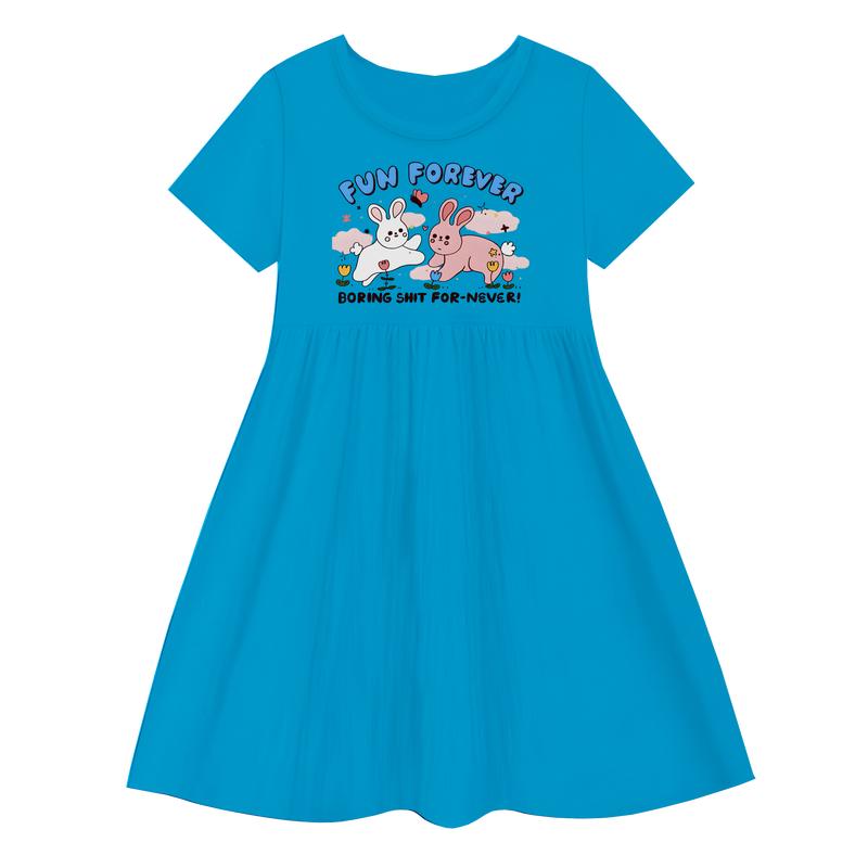 Luwi Kids Dress Kerut Anak Perempuan Gambar Fun Forever Fashion 1