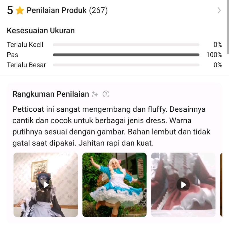 [ YUKA SHOPPU ] READY PREMIUM Lolita Petticoat / rok tutu / pengembang rok 2