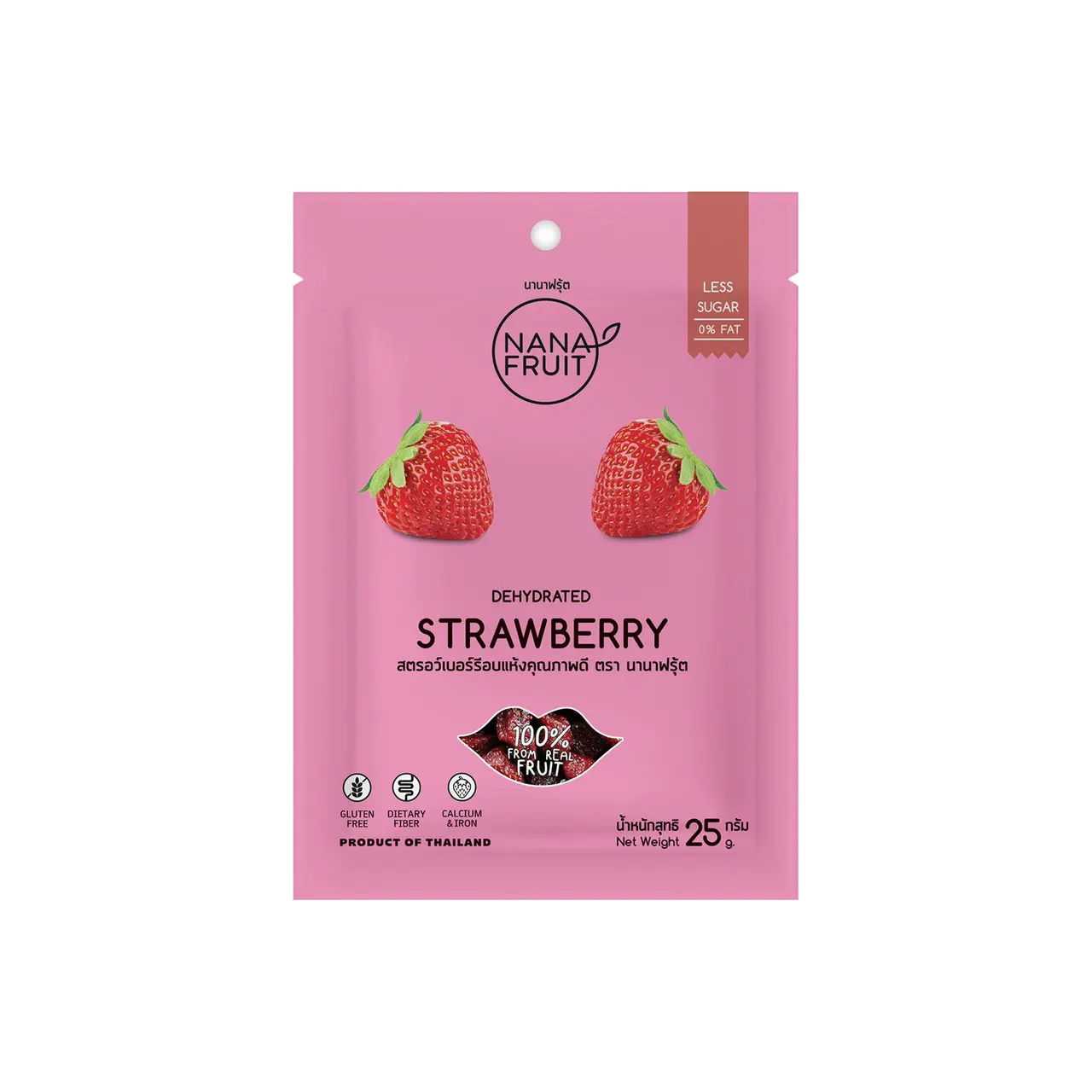 Dehydrated Strawberry [Bundle of 6] Nanafruits Healthy Snack