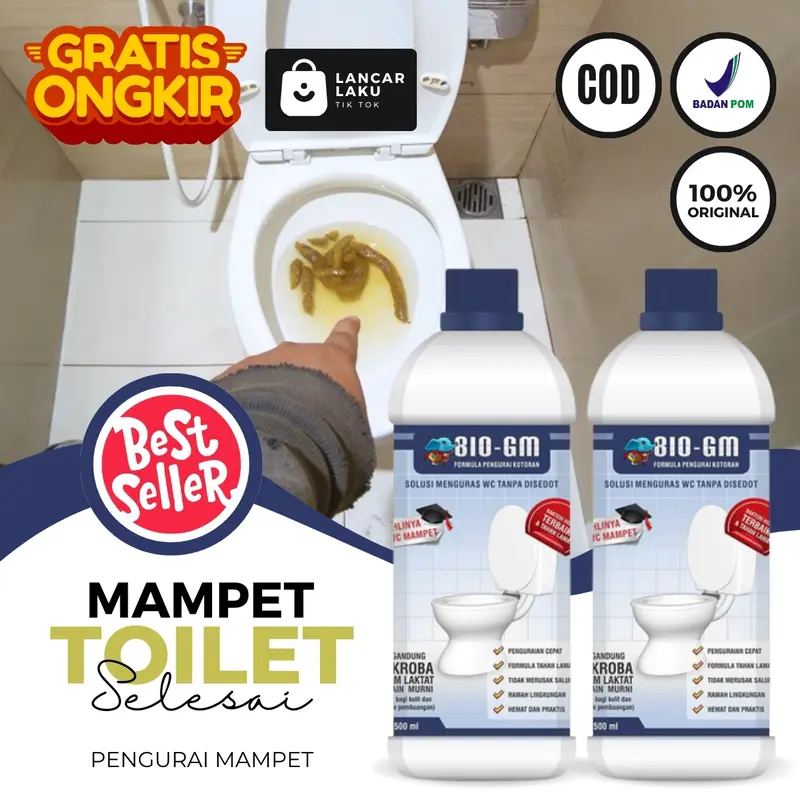 Bio Gm Plus - Cairan Wc Mampet Penuh Tersumbat Bau Dan Buntu Tanpa Sedot Pembersih Kloset Duduk Jongkok Berkerak Cairan Penguras Mengatasi Septic Tank Mampet 0