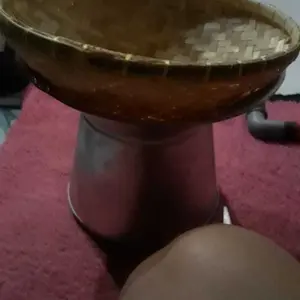 seeng almunium ukuran kecil muat 1 litr beras, udah sama kukusan nya