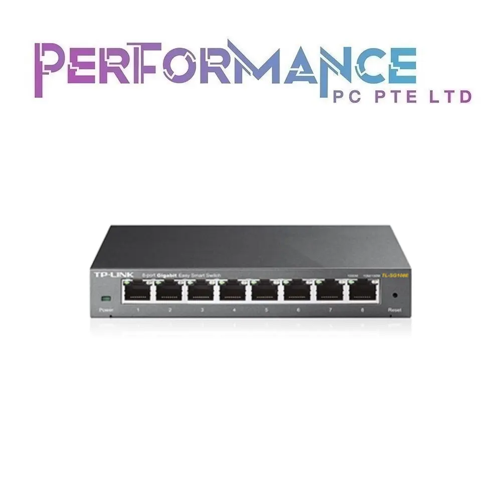 TP-Link TL-SG108E 8 Port Gigabit Switch | Easy Smart Managed | Plug & Play | Limited Lifetime Protection | Desktop/Wall-Mount | Sturdy Metal w/ Shielded Ports | Support QoS, Vlan, IGMP and LAG (3 YEARS WARRANTY BY BAN LEONG TECHNOLOGIES PTE LTD)
