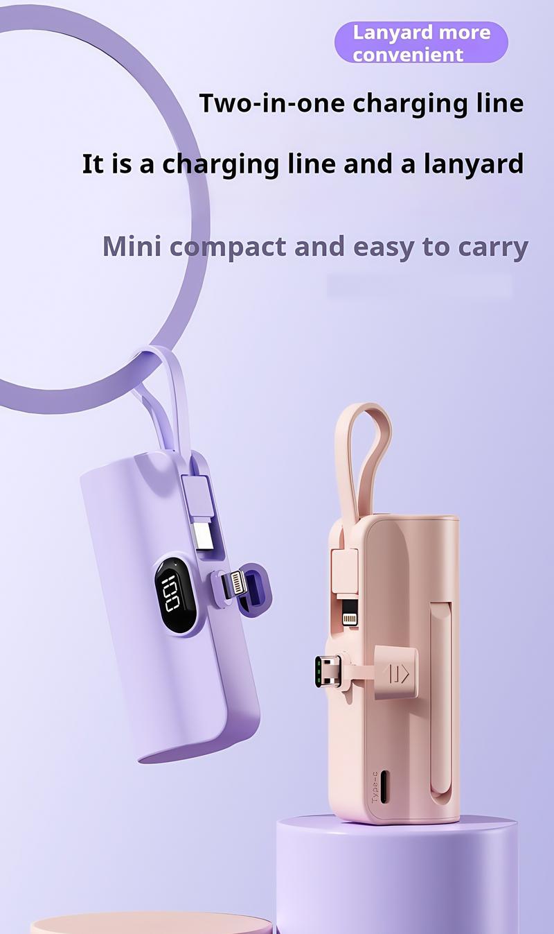 Product Introduction of SGLOBFY Mini powerbank fast charging With cable Type c Portable charger power bank 10000mAh For iphone 43