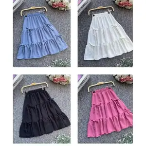 Rok pita anak model serut / Rok susun anak perempuan crinkle airflow 3-15 tahun