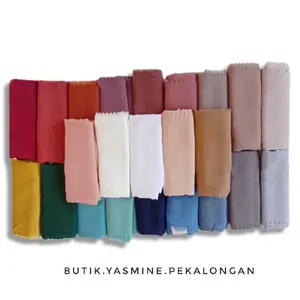 Jilbab Bella Square Laser Cut Poliester Santai Pernikahan