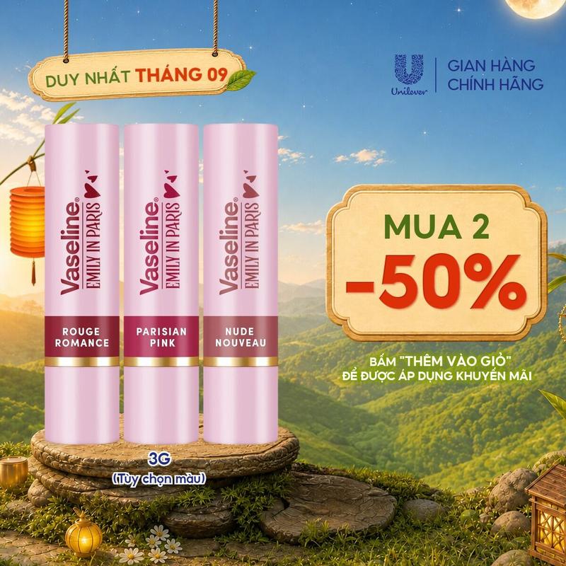 Son màu dưỡng môi Vaseline Emily In Paris Tinted Lip Balm 3g
