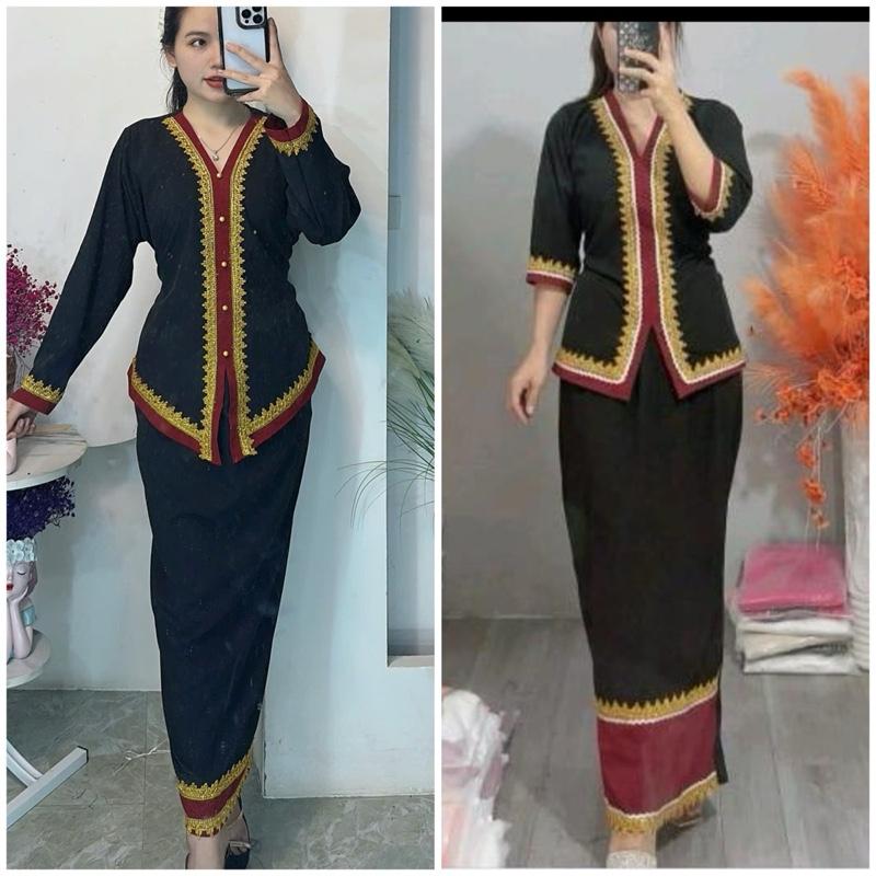 SET BLOUSE KEBAYA BIDAYUH WITH LACE 45-87KG Baju and skirt - TikTok ...