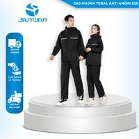 Gambar SUNXIN Jas Hujan Pria dan Wanita Tebal Anti Angin 215 /mantel hujan - Hitam, XXL dari SUNXIN Kota Administrasi Jakarta Barat 1 Tokopedia