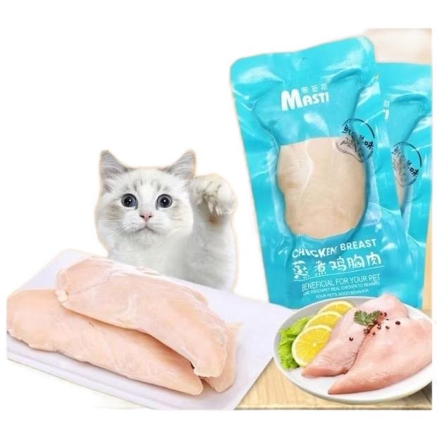 COMBO 10 gói ức gà hấp ăn liền Masti dành cho chó mèo 40g gà hấp