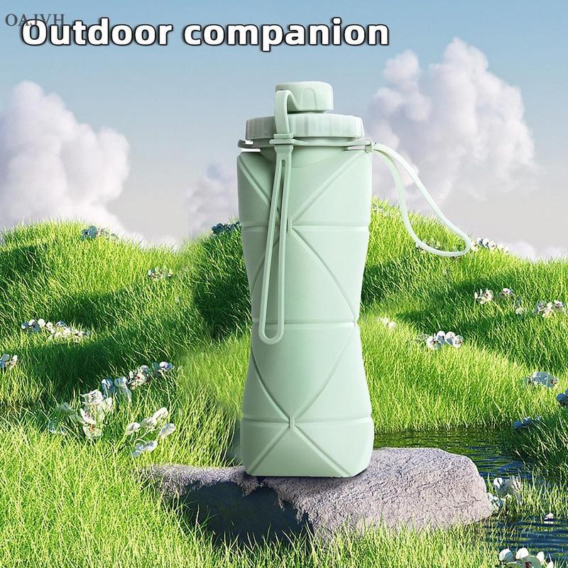 Botol Air Minum Lipat Portable Bahan Silikon Ukuran 600ml Untuk Olahraga Outdoor/Simple Style Travel Cup Easy Storage Folding Cup for Student/Travel Bundling Origami Bottle 8