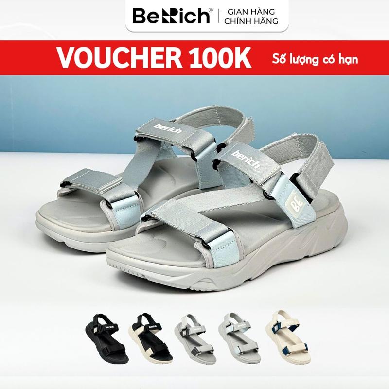 [TĂNG SIZE] Giày Sandal Nam Nữ BERICH Đi Học Đi Chơi Siêu Nhẹ Bền Êm BE377 Quai Hậu Nam Đẹp depnam 2025