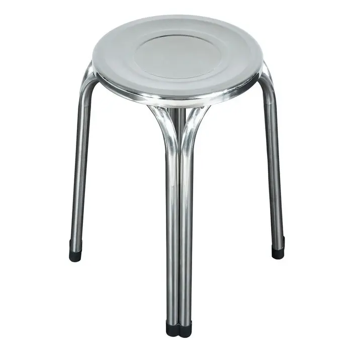Kursi Bulat Stainless Steel Kursi Bakso Warung Kursi Anti Karat Kuat