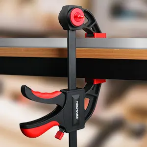 MAXPOWER F Clamps, 6-inch/150mm Quick Grip Ratchet Bar Clamp, 13-inch/340mm Spreader Clamp, Quick Release and One-Handed Clamp for Woodworking and DIY Projects 3