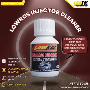 Pembersih injector Lowkos Injector Cleaner Langsung Tuang Tangki 60 ML